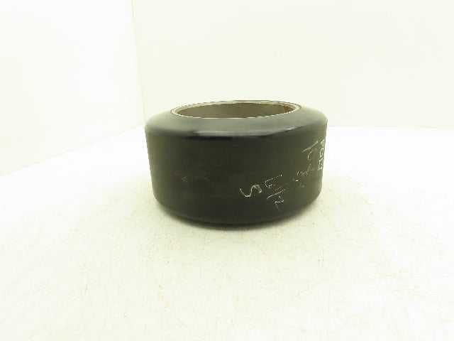 10x5x6-1/2 Press-On Forklift Tire Polyurethane Solid Smooth Black