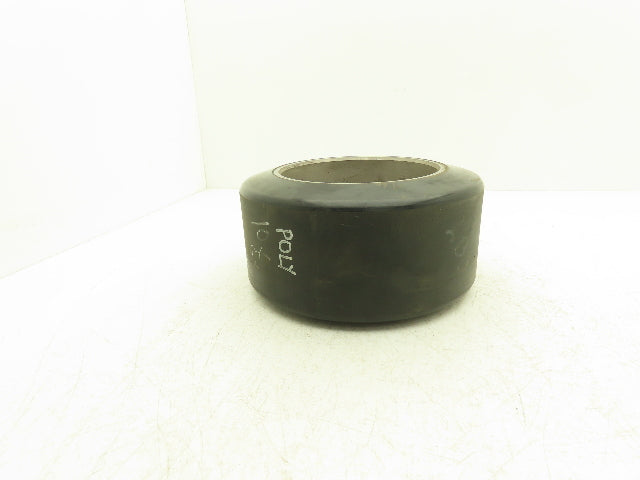 10x5x6-1/2 Press-On Forklift Tire Polyurethane Solid Smooth Black