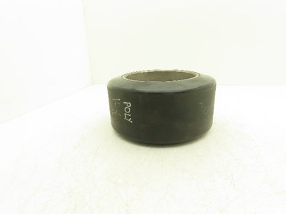 10x5x6-1/2 Press-On Forklift Tire Polyurethane Solid Smooth Black