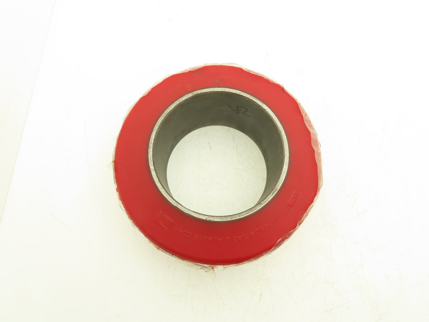 Superior 13.5x5.5x8 Press-On Forklift Tire Polyurethane Smooth Cushothane Red