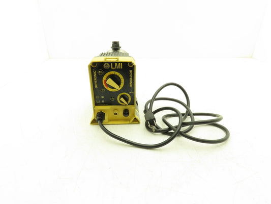 Roytronic A851-929SI Chemical Metering Pump Positive Displacement 1.0gph 110psi