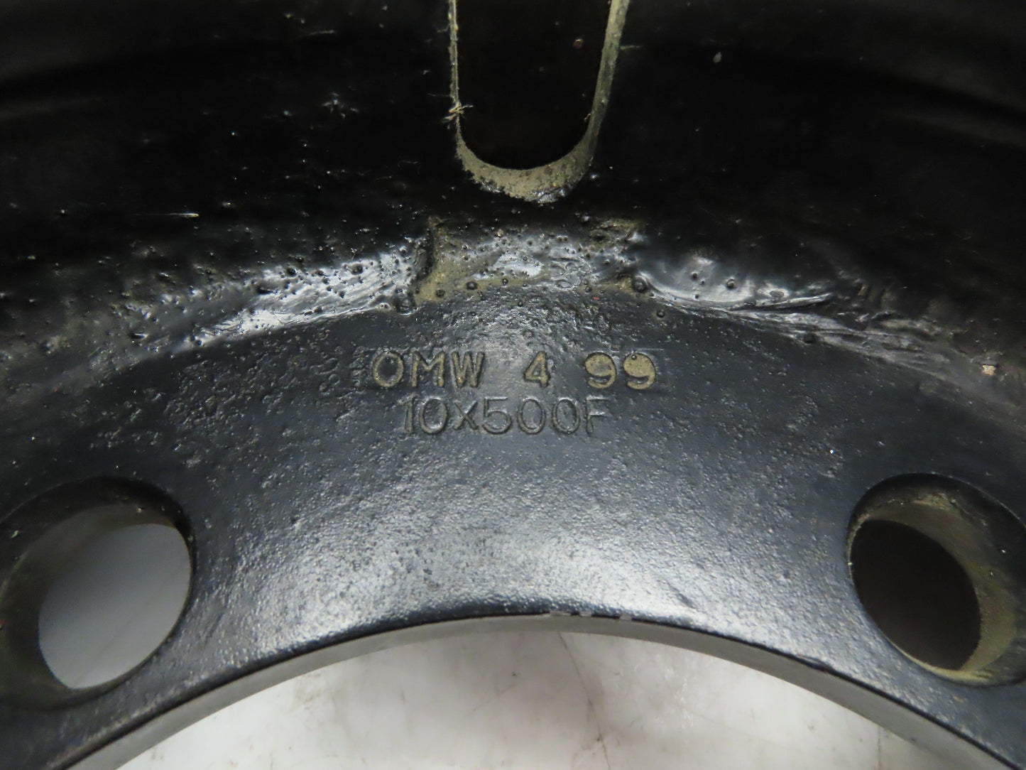 10x5.00F Forklift Wheel Rim 6-Lug 11/16" Bolt Hole 11-3/4' OD Black