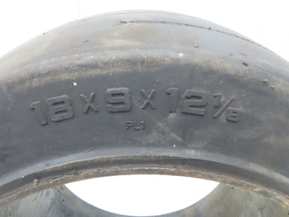 Clark 18x9x12-1/8 Press-On Forklift Tire Solid Smooth Black