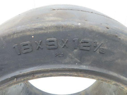 Clark 18x9x12-1/8 Press-On Forklift Tire Solid Smooth Black