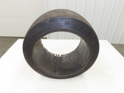 Clark 18x9x12-1/8 Press-On Forklift Tire Solid Smooth Black