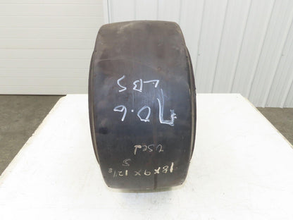 Clark 18x9x12-1/8 Press-On Forklift Tire Solid Smooth Black