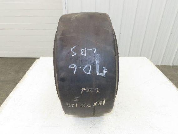 Clark 18x9x12-1/8 Press-On Forklift Tire Solid Smooth Black