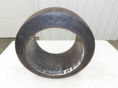 Clark 18x9x12-1/8 Press-On Forklift Tire Solid Smooth Black