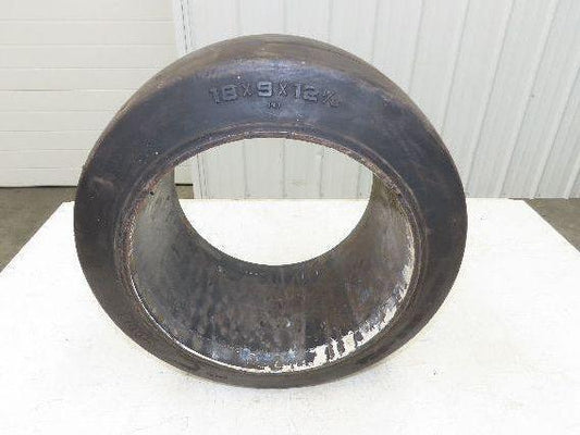 Clark 18x9x12-1/8 Press-On Forklift Tire Solid Smooth Black