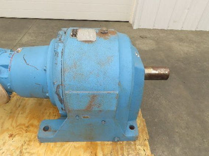 Link-Belt Inline Gearmotor 130:1 Reducer 13.5rpm 3Hp 460V 3PH Brake Motor 182TC