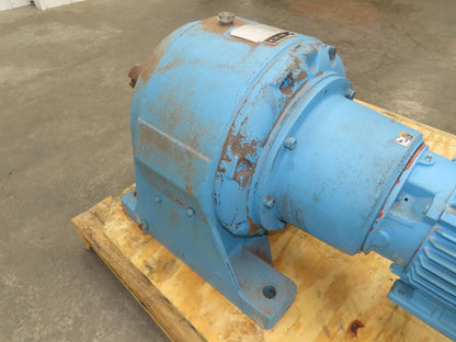 Link-Belt Inline Gearmotor 130:1 Reducer 13.5rpm 3Hp 460V 3PH Brake Motor 182TC