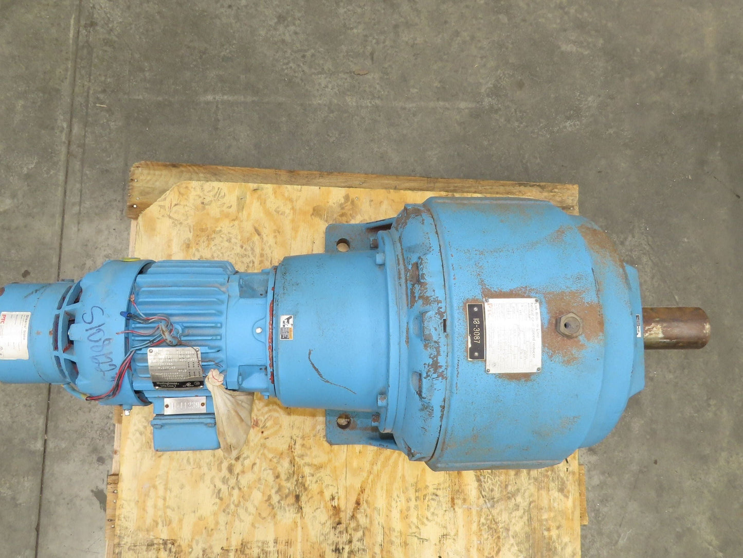 Link-Belt Inline Gearmotor 130:1 Reducer 13.5rpm 3Hp 460V 3PH Brake Motor 182TC