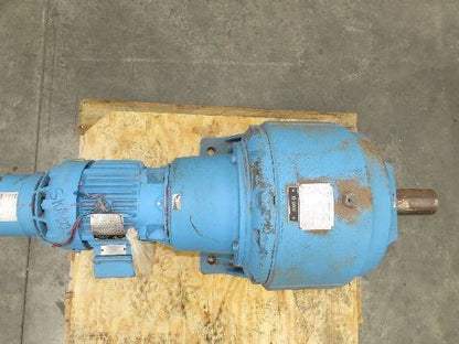 Link-Belt Inline Gearmotor 130:1 Reducer 13.5rpm 3Hp 460V 3PH Brake Motor 182TC