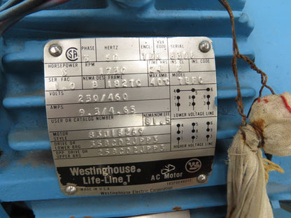 Link-Belt Inline Gearmotor 130:1 Reducer 13.5rpm 3Hp 460V 3PH Brake Motor 182TC