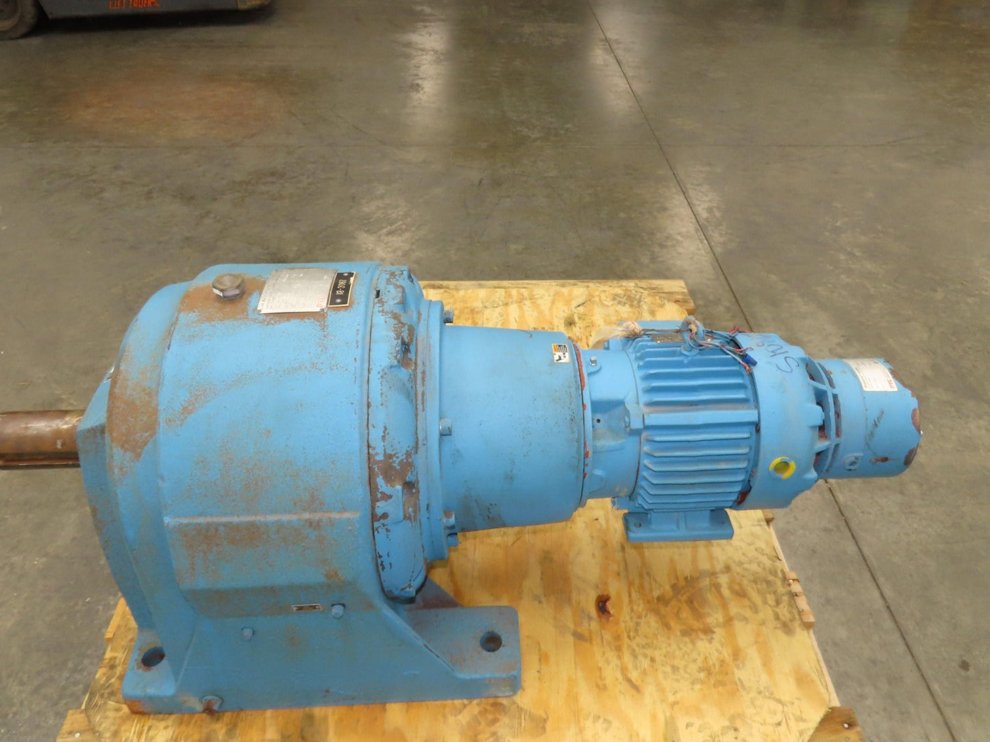 Link-Belt Inline Gearmotor 130:1 Reducer 13.5rpm 3Hp 460V 3PH Brake Motor 182TC