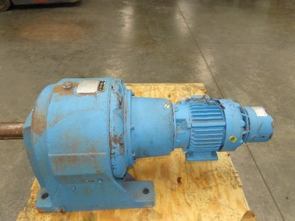 Link-Belt Inline Gearmotor 130:1 Reducer 13.5rpm 3Hp 460V 3PH Brake Motor 182TC