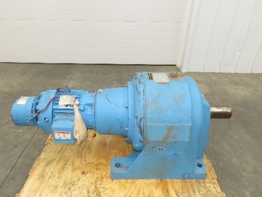 Link-Belt Inline Gearmotor 130:1 Reducer 13.5rpm 3Hp 460V 3PH Brake Motor 182TC