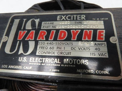 US Varidyne XR3-902410-D841 Exciter 22/440/550v 8/4/3amp 1Ph 1250 Frame 40vDC