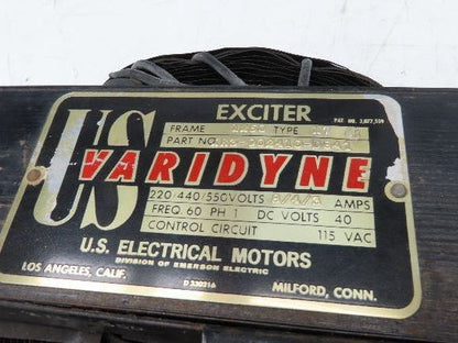 US Varidyne XR3-902410-D841 Exciter 22/440/550v 8/4/3amp 1Ph 1250 Frame 40vDC