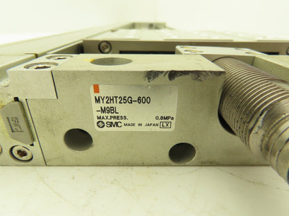 SMC MY2HT25G-600 Pneumatic Rodless Air Cylinder Guide 25mm Bore 600mm Stroke