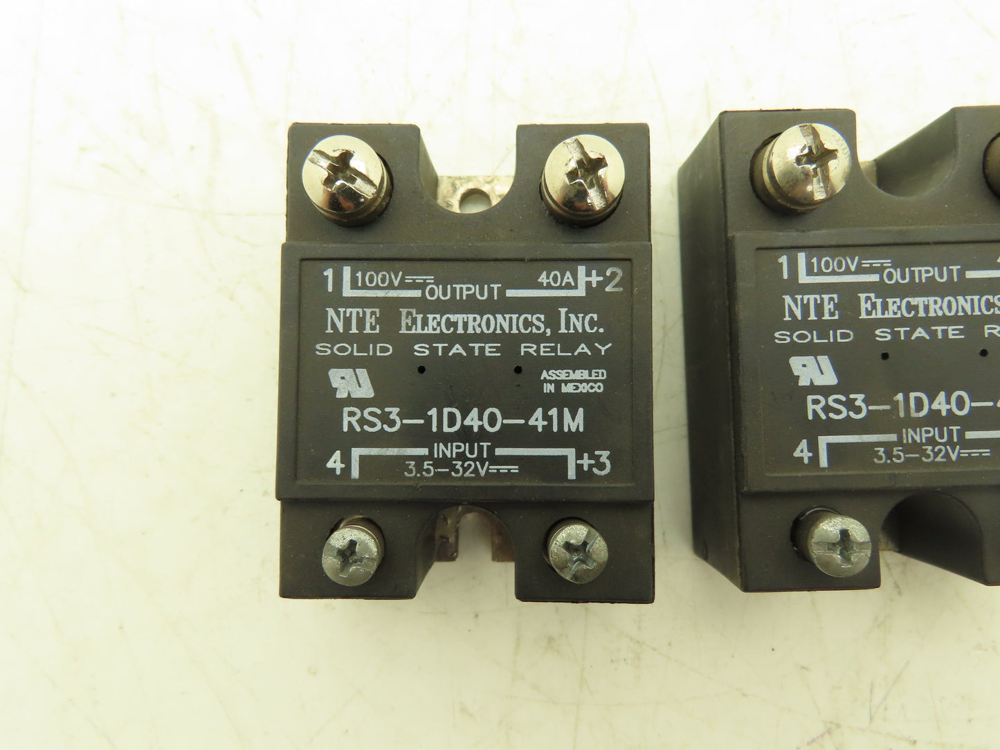 NTE Electronics RS3-1D40-41M Solid State Relay 40A 3.5-32VDC Coil Lot of 2