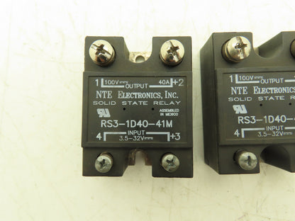 NTE Electronics RS3-1D40-41M Solid State Relay 40A 3.5-32VDC Coil Lot of 2