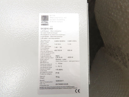 Rittal SK3216.480 Electrical Enclosure Air Water Heat Exchanger 7kw 480V