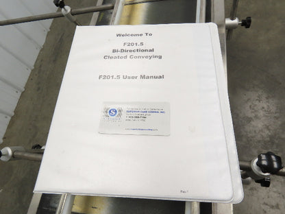 Superior F201.5 Inkjet Coding Conveyor 14"x54"L Variable Speed 115V Cleated Belt