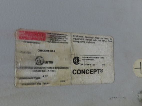 Hoffman CDSC423612LP Concepts Freestanding Electrical Enclosure 42x36x12" 30A