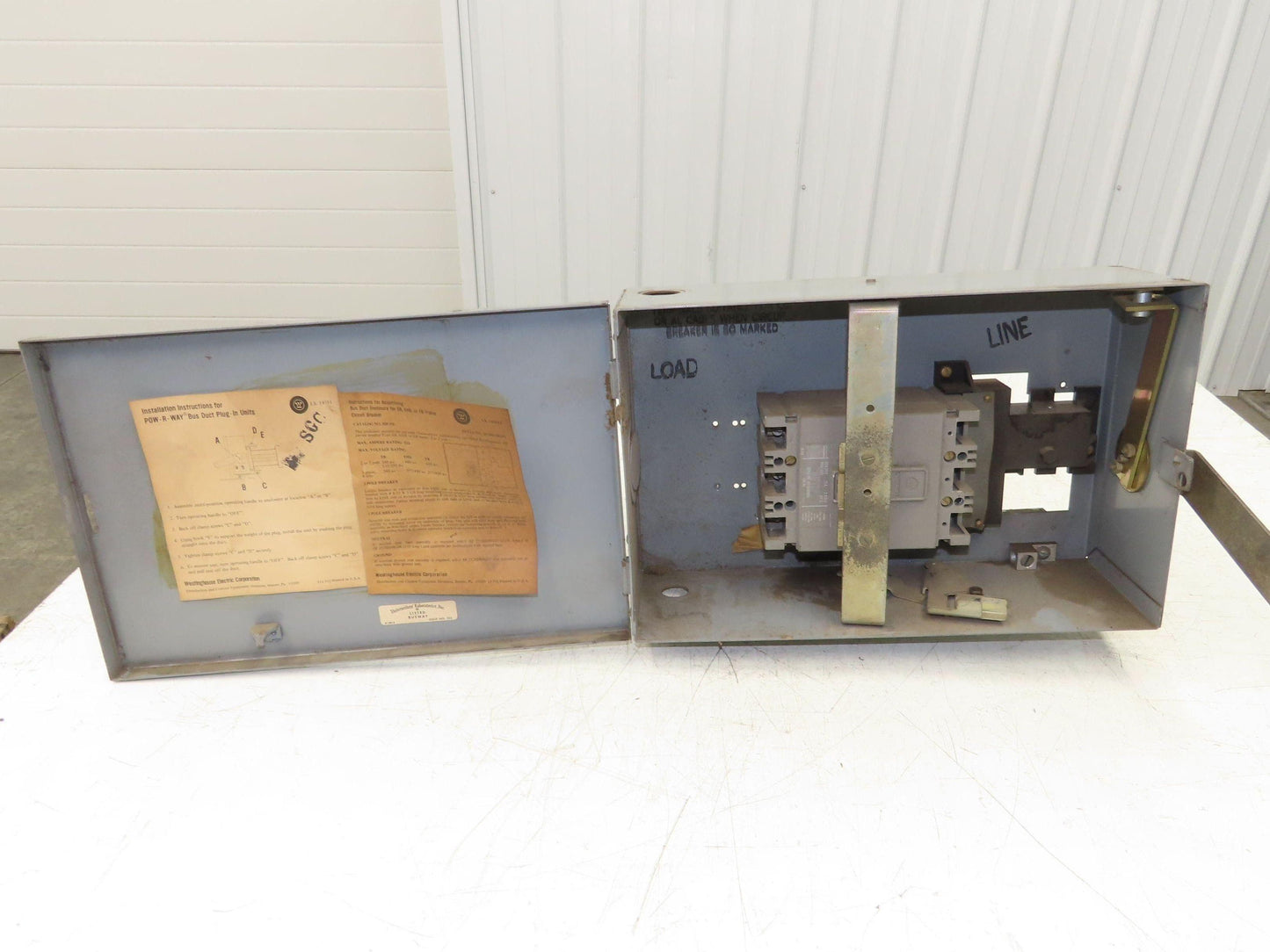 Westinghouse Busway Disconnect Switch Bus Plug 15A 600VAC 3PH 3W