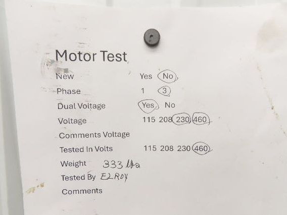 North American Mfg 2416-D-77.5D | GB-6727 Turbo Blower 1165cfm 16.2psi 7.5Hp 3Ph