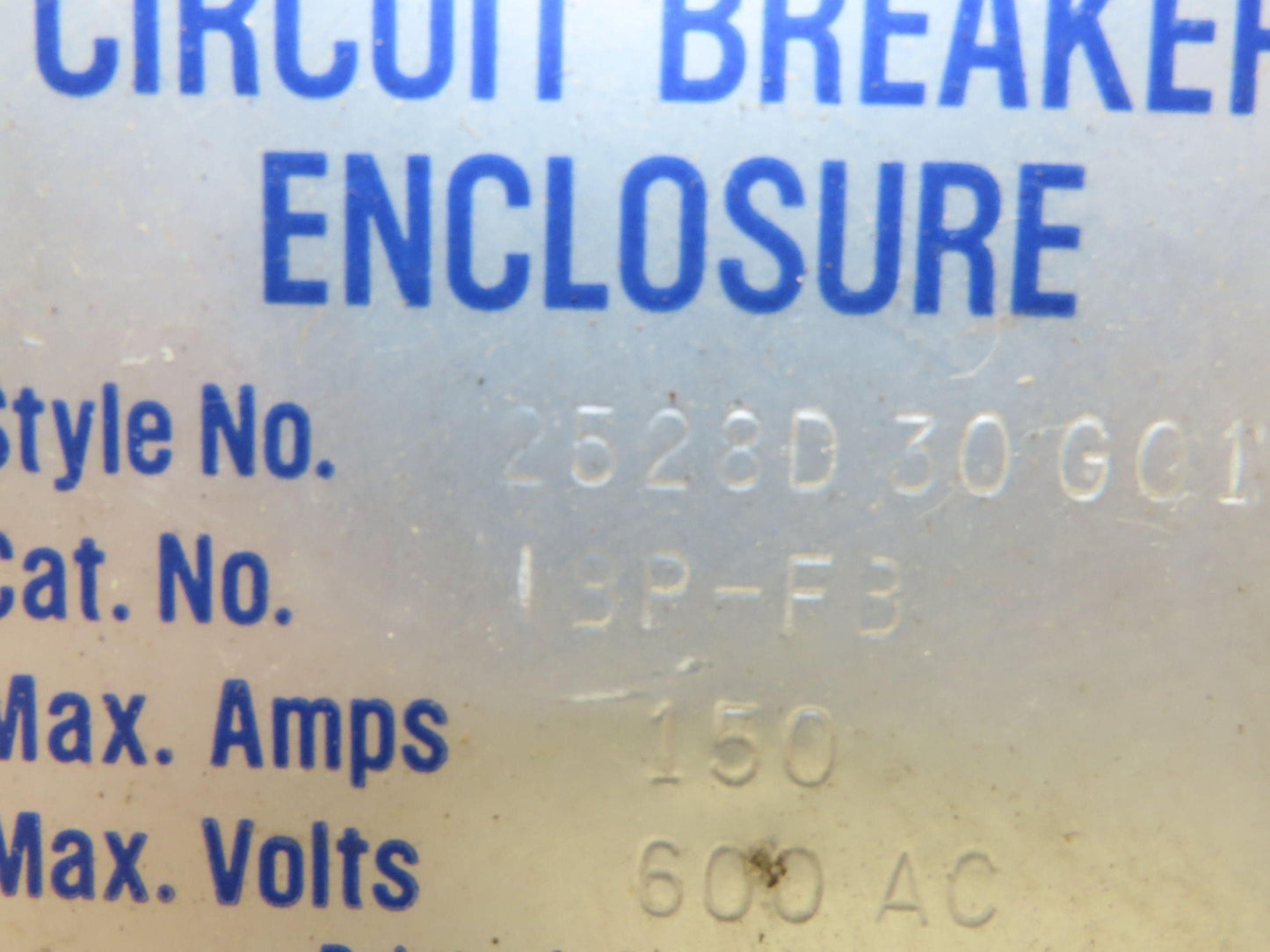 Westinghouse Busway Disconnect Switch Bus Plug 40A 600VAC 3PH 3W