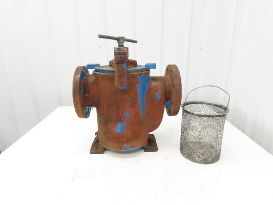 Hayward Model 72 Simplex 4" Inline Basket Strainer Cast Iron 200 PSI Flanged