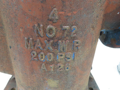 Hayward Model 72 Simplex 4" Inline Basket Strainer Cast Iron 200 PSI Flanged