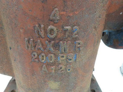 Hayward Model 72 Simplex 4" Inline Basket Strainer Cast Iron 200 PSI Flanged