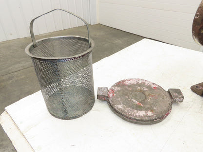Hayward Model 72 Simplex 4" Inline Basket Strainer Cast Iron 200 PSI Flanged