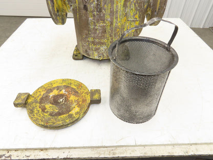 Hayward Model 72 Simplex 4" Inline Basket Strainer Cast Iron 200 PSI Flanged