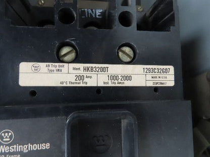 Westinghouse Busway Disconnect Switch Bus Plug 200A 600VAC 3PH 3W
