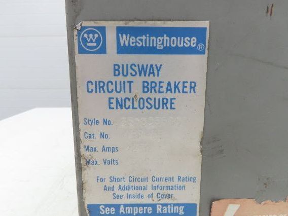 Westinghouse Busway Disconnect Switch Bus Plug 200A 600VAC 3PH 3W
