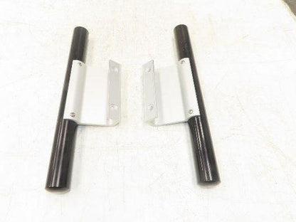 Outside Door Push Pull Handle 16" Long Black Silver Aluminum Plastic Lot of 2