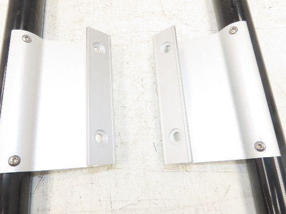 Outside Door Push Pull Handle 16" Long Black Silver Aluminum Plastic Lot of 2