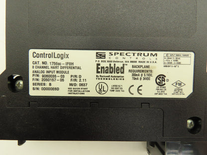 Spectrum Controls 1756SC-IF8H ControlLogix Hart Differential Analog Input
