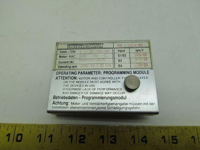 Indramat 1/1x114-001 Programmin Module for TDM 1.2-30-300-W0 2000rpm