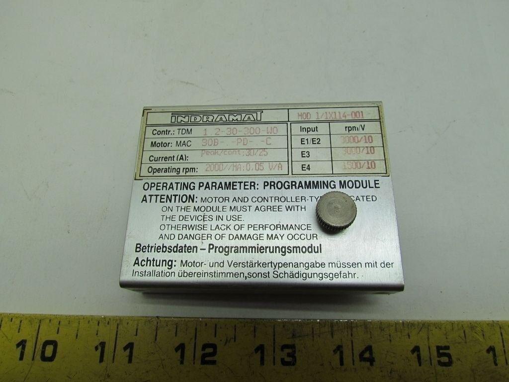 Indramat 1/1x114-001 Programmin Module for TDM 1.2-30-300-W0 2000rpm