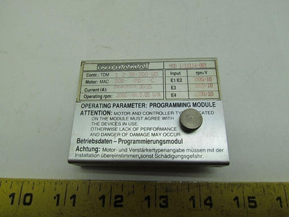 Indramat 1/1x114-001 Programmin Module for TDM 1.2-30-300-W0 2000rpm