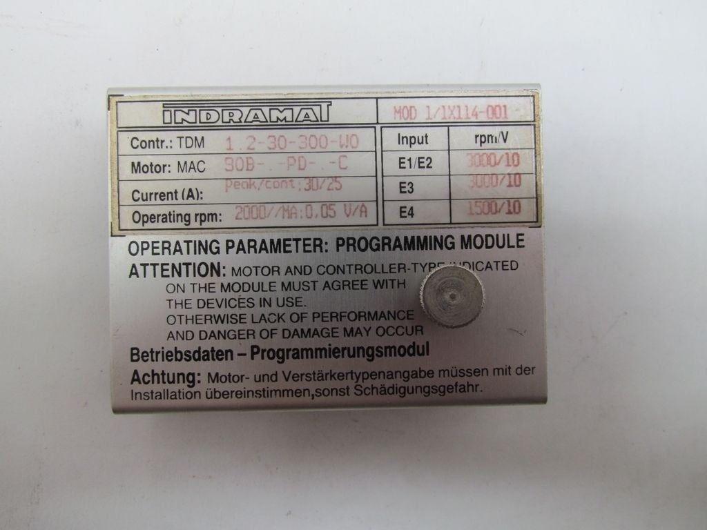 Indramat 1/1x114-001 Programmin Module for TDM 1.2-30-300-W0 2000rpm