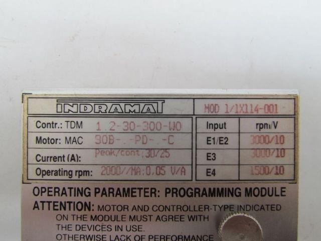 Indramat 1/1x114-001 Programmin Module for TDM 1.2-30-300-W0 2000rpm