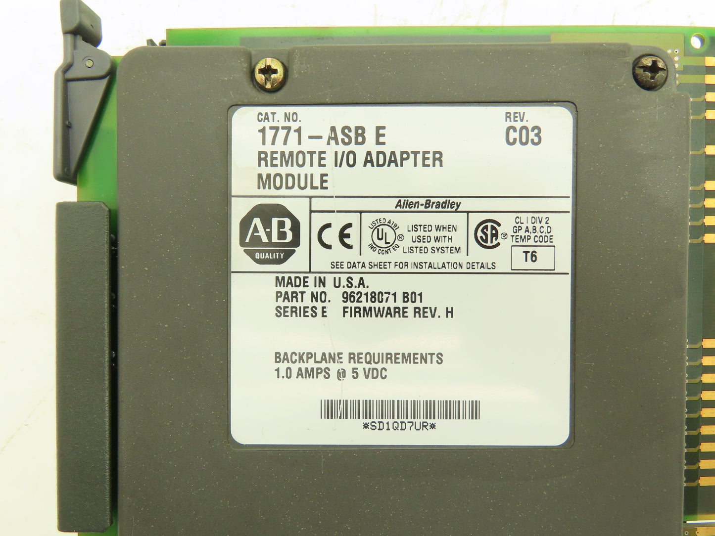 Allen-Bradley 1771-ASB Remote I/O Adapter Series E