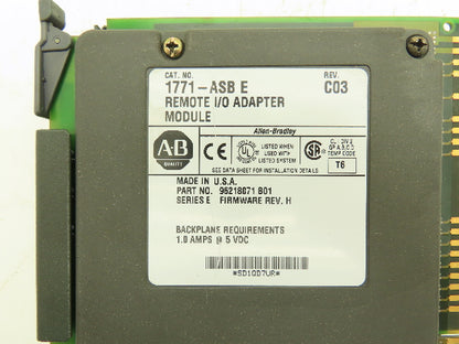 Allen-Bradley 1771-ASB Remote I/O Adapter Series E