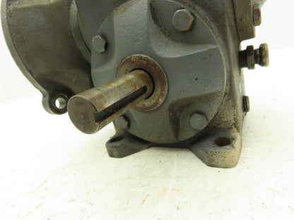 Grant STF Worm Gearbox 30:1 Reducer 58rpm 56C-Face Dual Shaft Output